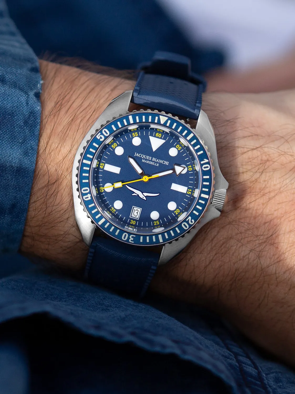 Jacques Bianchi JB200 CNM orologio automatico blu 42mm