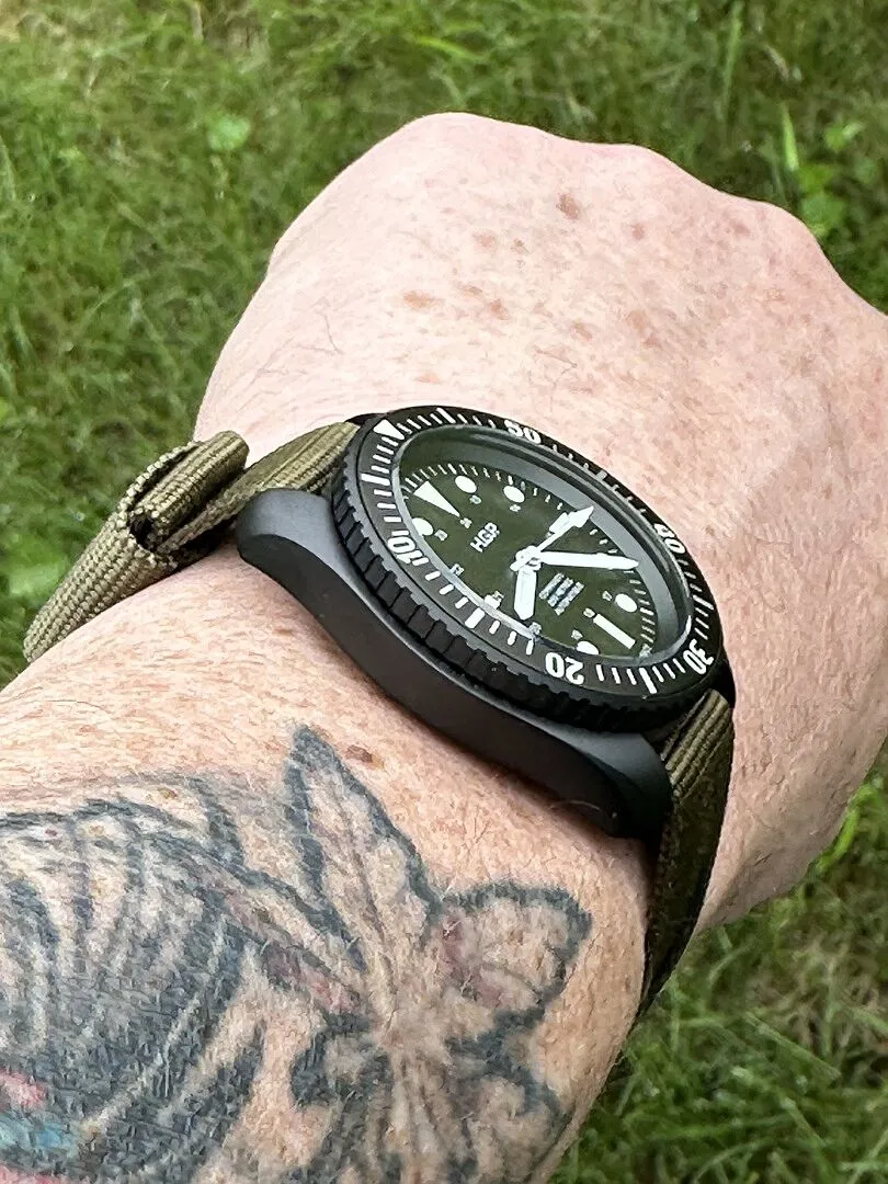 H.G.P. Diver Commando orologio automatico verde PVD