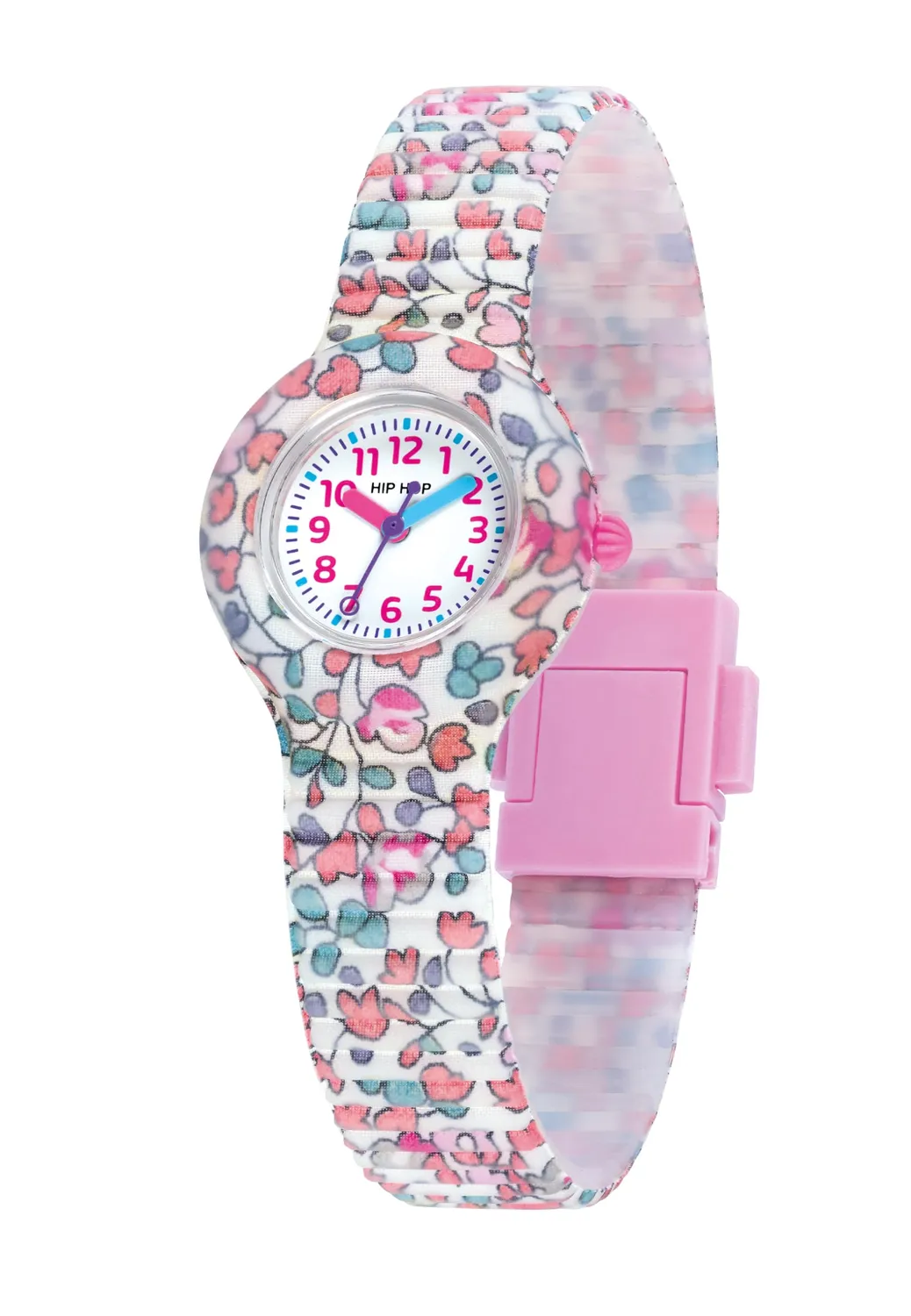 Hip Hop Flower Power orologio bambina verde tessuto 28 mm