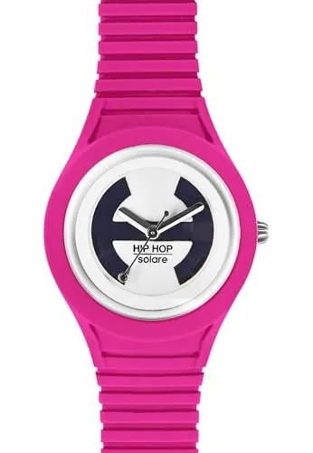 Hip Hop Solare orologio donna fucsia silicone 34mm