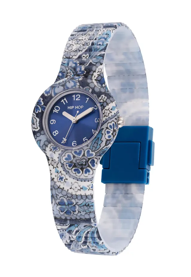 Hip Hop Straps Paisley orologio donna 32 mm blu