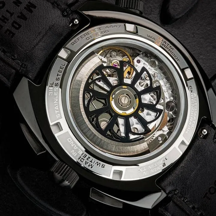 Tockr Chronograph Hulk orologio verde pelle 45mm
