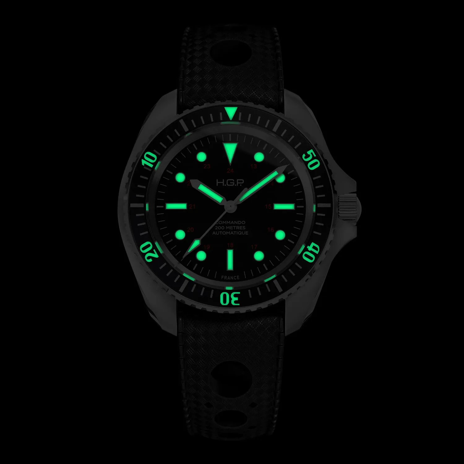 H.G.P. Diver 200M Automatic Commando Orologio Automatico Gomma