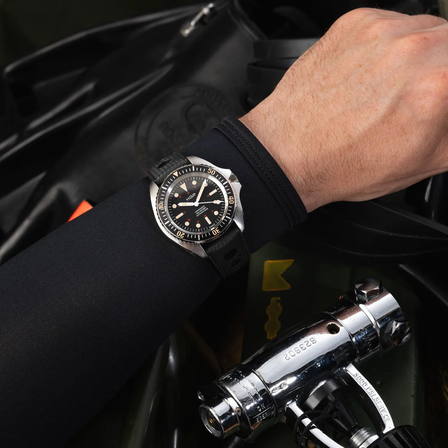 H.G.P. Diver 200M Automatic Commando Orologio Automatico Gomma