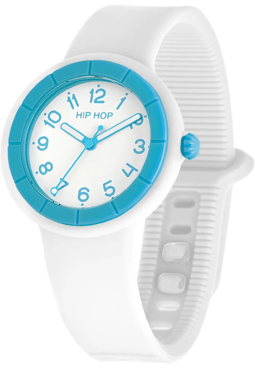 Hip Hop Hero.Dot Neon Blue orologio donna bianco-azzurro 34 mm