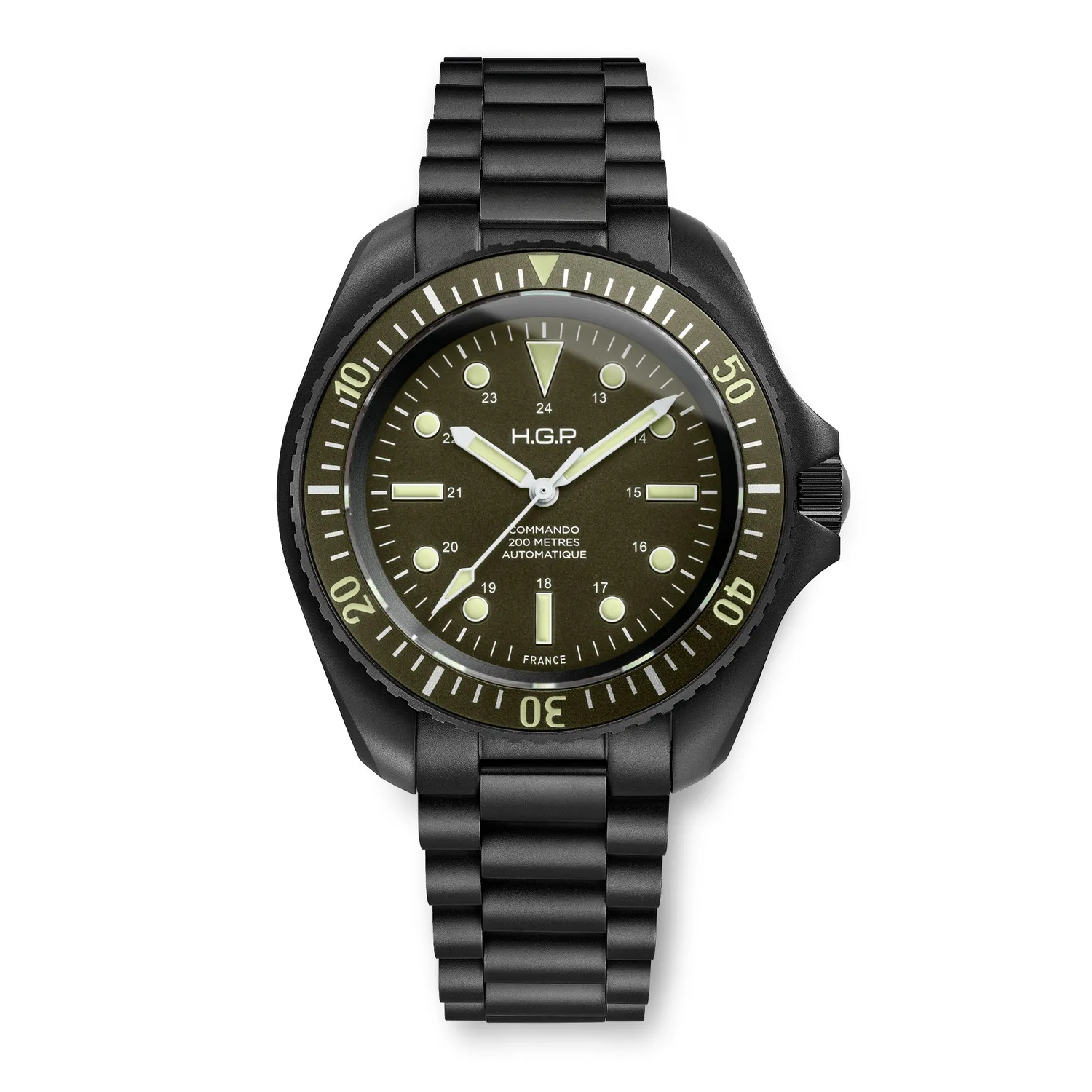 H.G.P. Diver Commando orologio automatico verde PVD