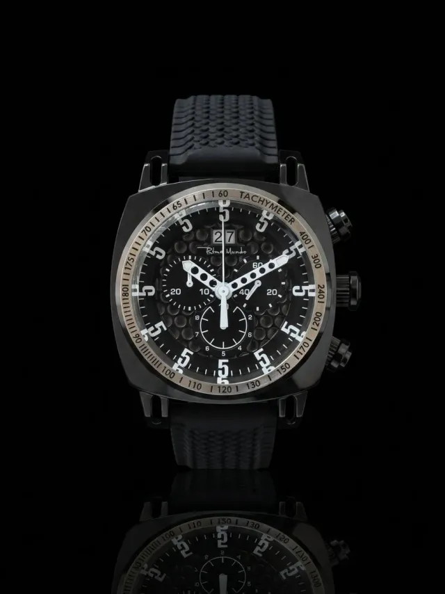 Ritmo Mundo Racer 555 orologio cronografo nero 44mm