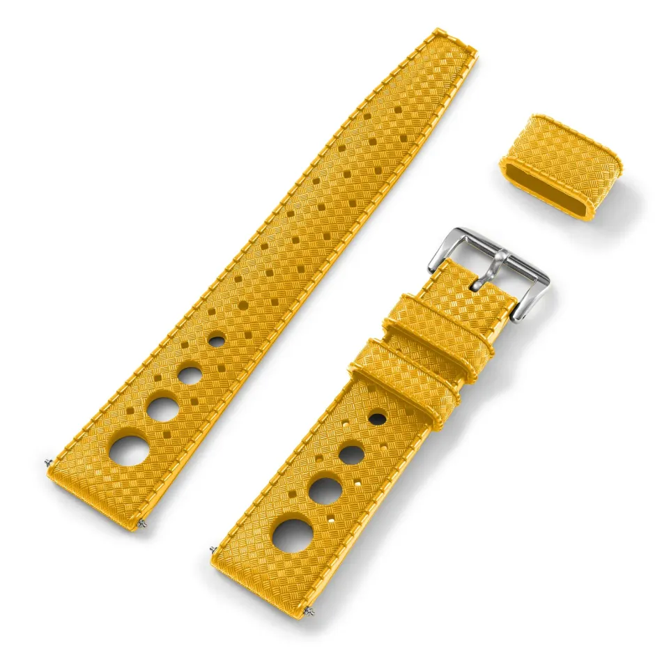 H.G.P. Tropic Rally cinturino giallo 20 mm acciaio