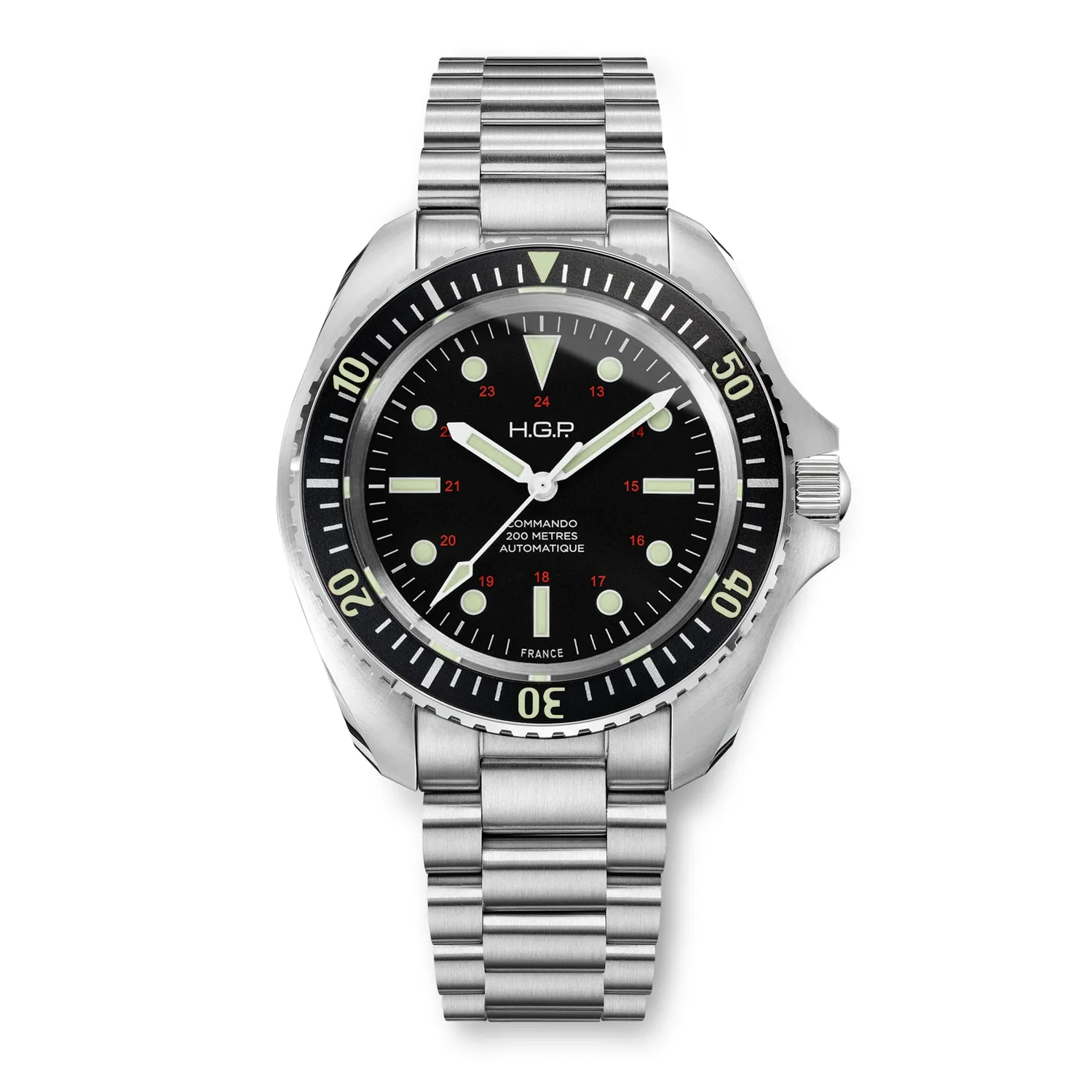 H.G.P. Diver 200M Automatic Commando orologio gomma verde