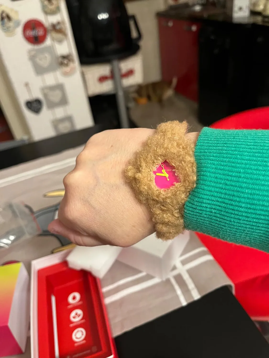 Hip Hop Lab Teddy Hug orologio donna pelliccia silicone