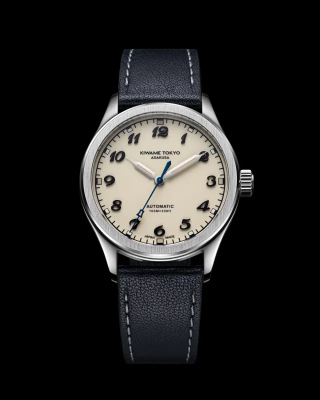 Kiwame Tokyo Kurotsuki Usuki orologio da polso beige