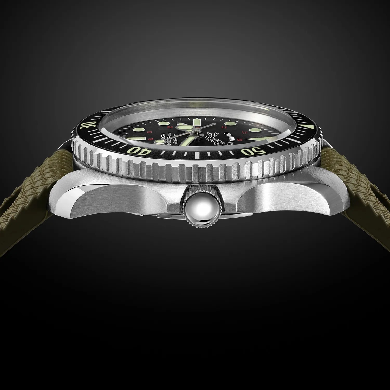 H.G.P. Diver 200M Commando orologio diver gomma verde
