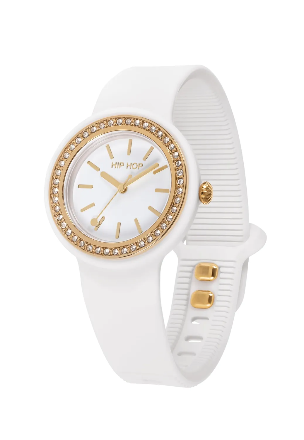 Hip Hop Hero.Dot Bezel orologio donna giallo 34 mm