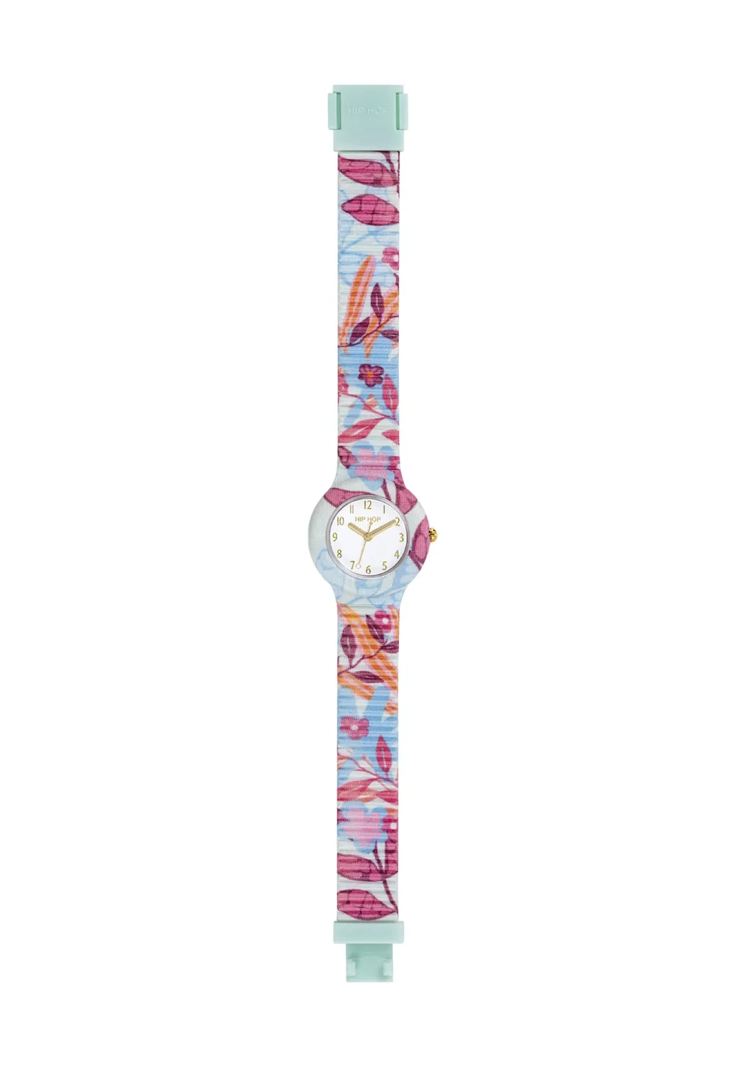 Hip Hop Clori orologio donna rosa fiori silicone 32 mm