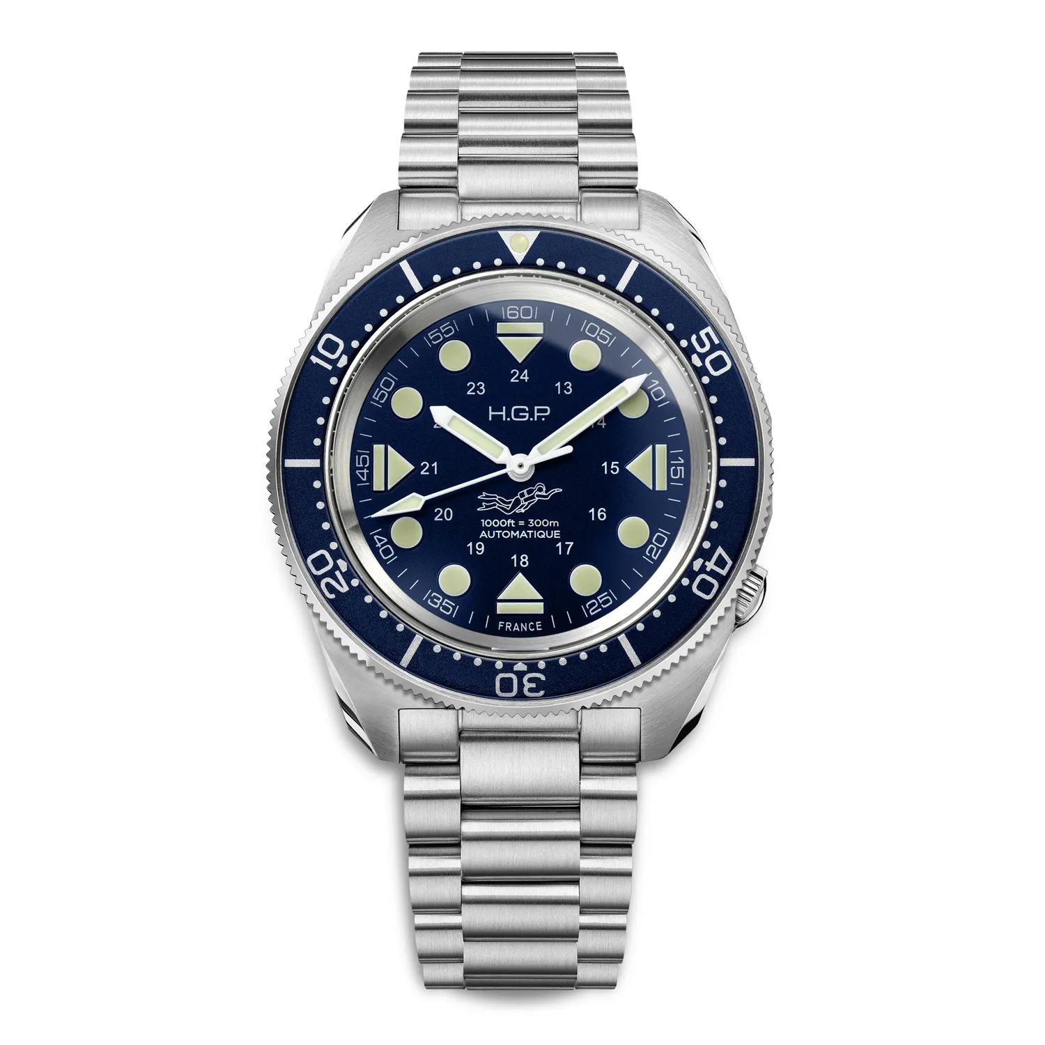 H.G.P. Diver 300M Automatic Commando orologio diver blu acciaio