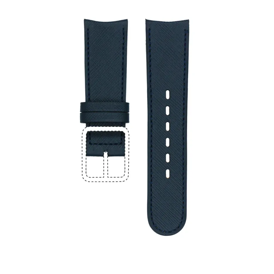 Ressence TYPE 2 cinturino pelle blu testurizzata