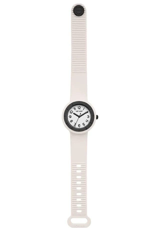 Hip Hop Hero.Dot Yang orologio donna beige silicone 34 mm