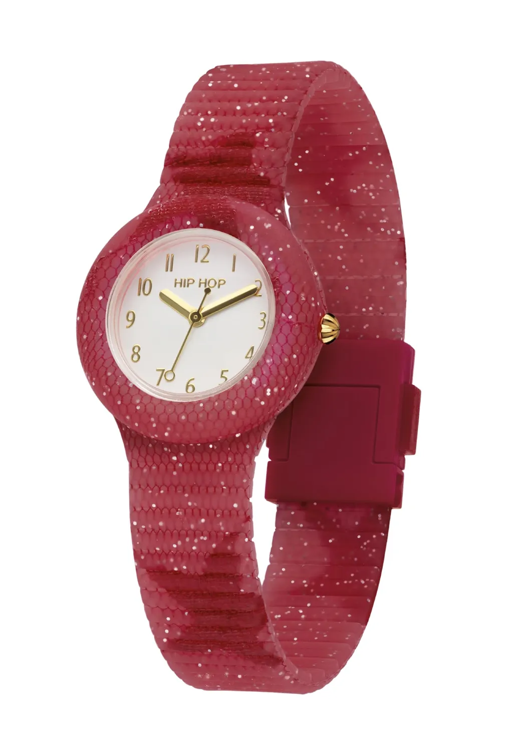 Hip Hop Lace orologio donna rosso silicone 32 mm