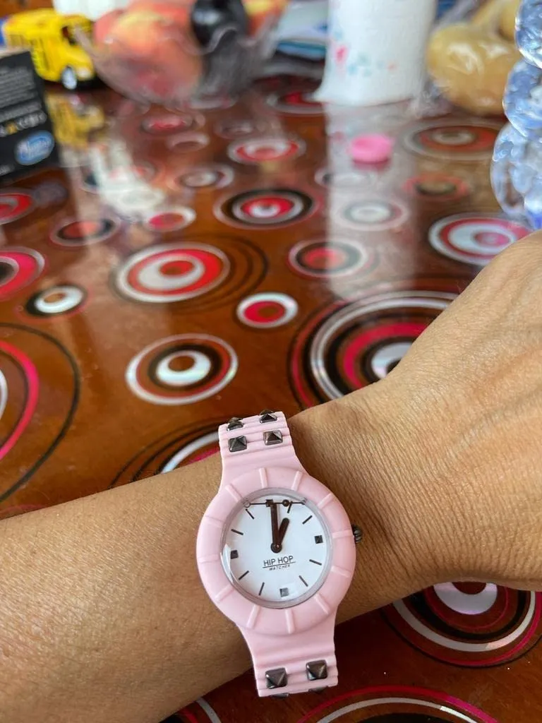 Hip Hop Solo Tempo Punk Lady HWU0802 orologio donna rosa