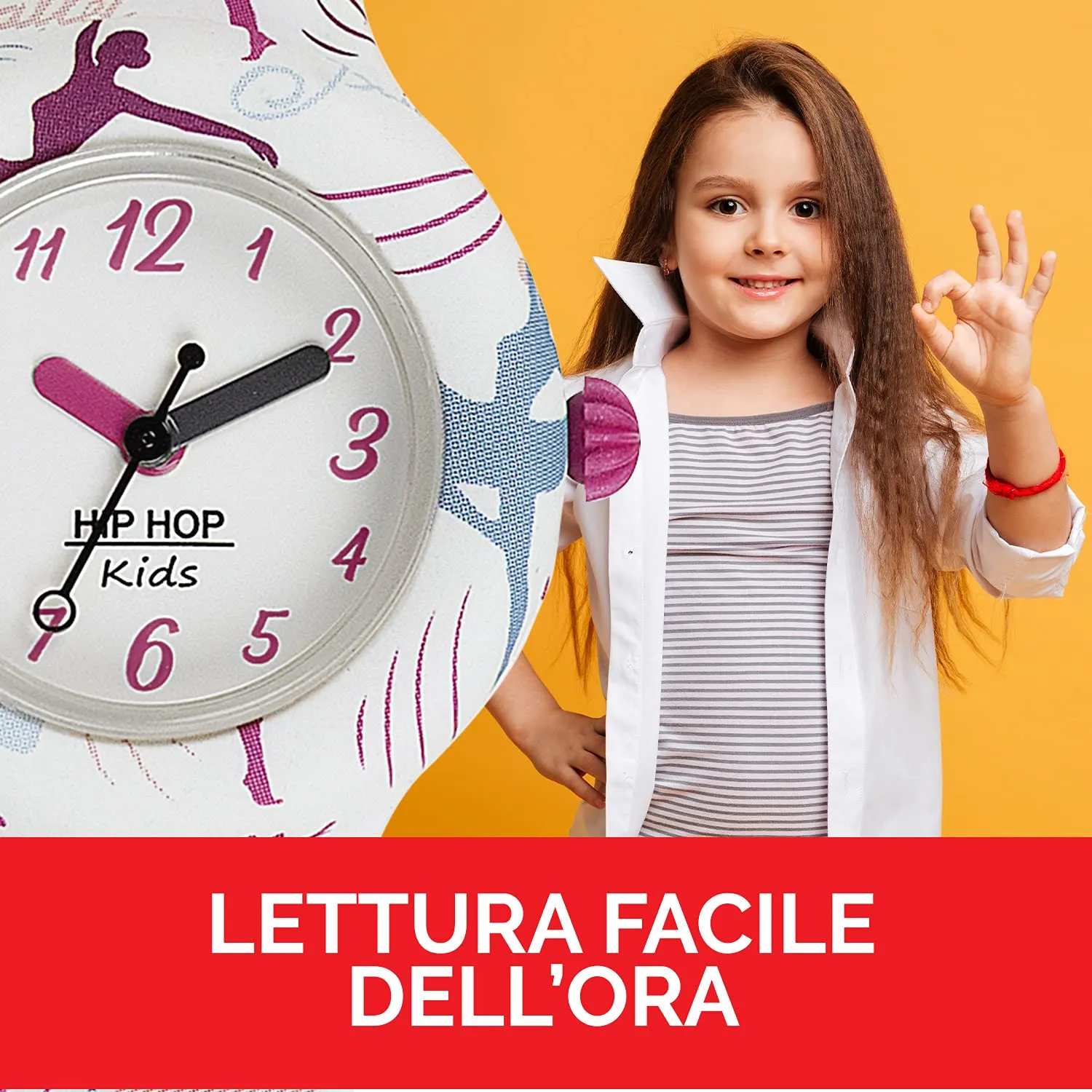 Hip Hop Kids Fun Unicorn orologio bambina bianco silicone