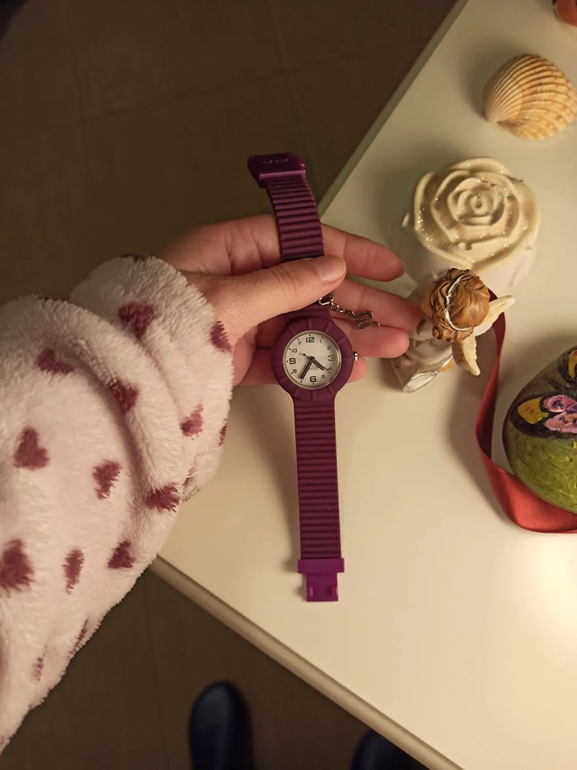 Hip Hop Piecing orologio donna bianco charm acciaio