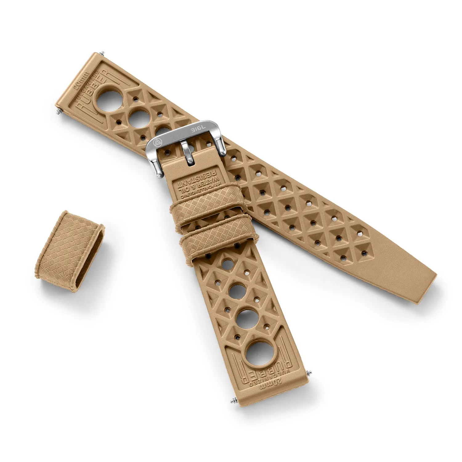 H.G.P. Rally Tropic cinturino gomma desert 20mm acciaio