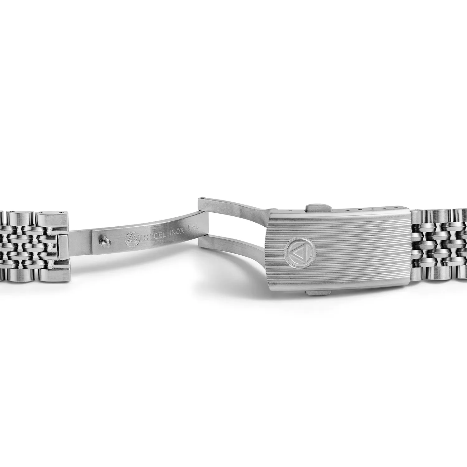 H.G.P. 844 bracciale chicchi di riso acciaio 20-16 mm