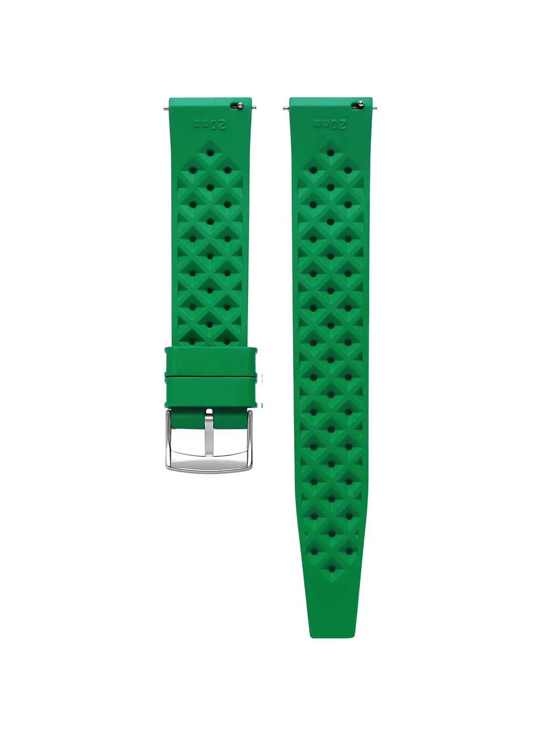 Jacques Bianchi JB200 Tropic Vert cinturino gomma 20 mm