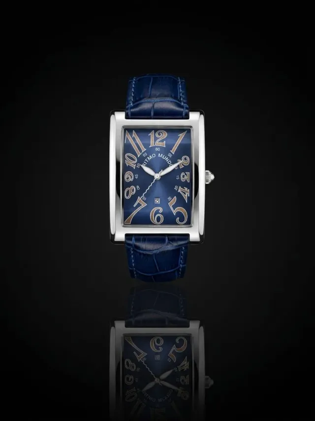 Ritmo Mundo Piccolo Data 2622-26 orologio blu 29x42mm