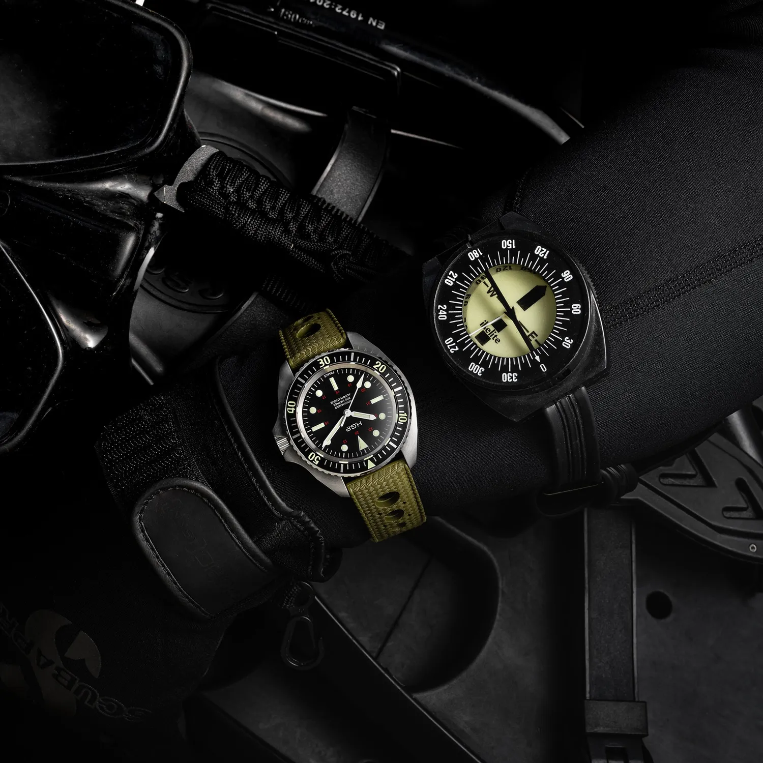 H.G.P. Diver 200M Automatic Commando orologio gomma verde