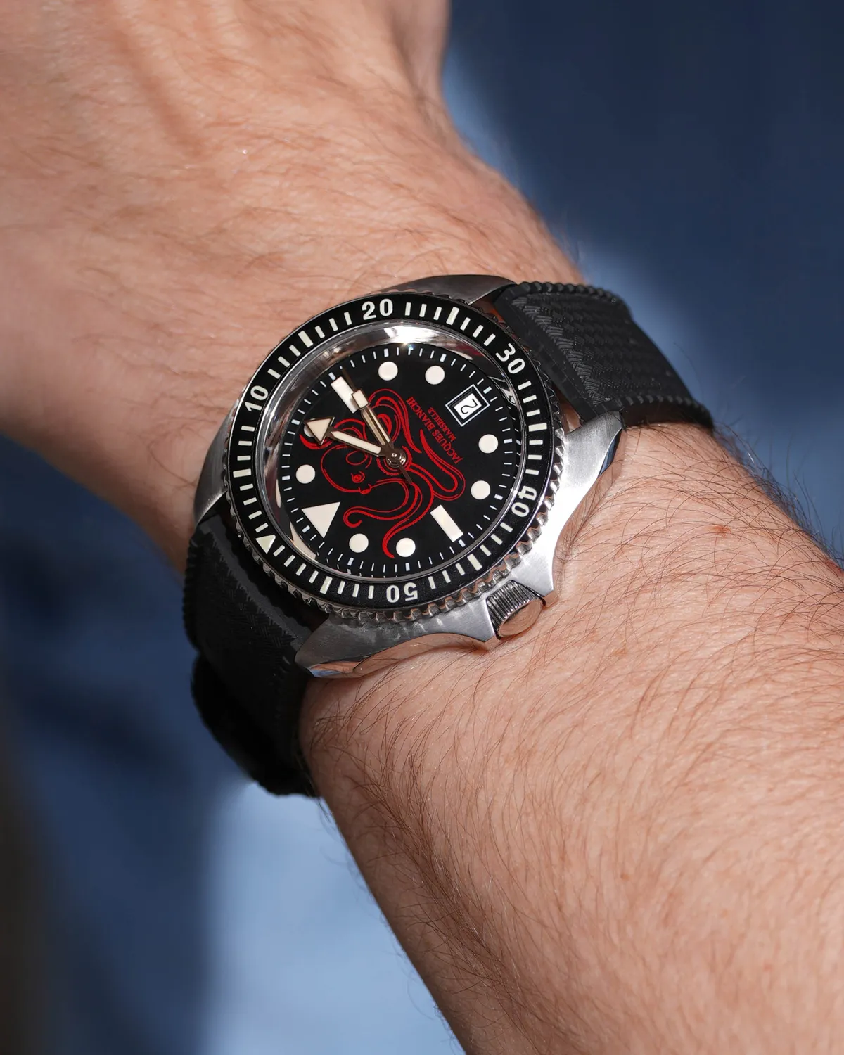 Jacques Bianchi JB200 Poulpro Rouge orologio nero rosso