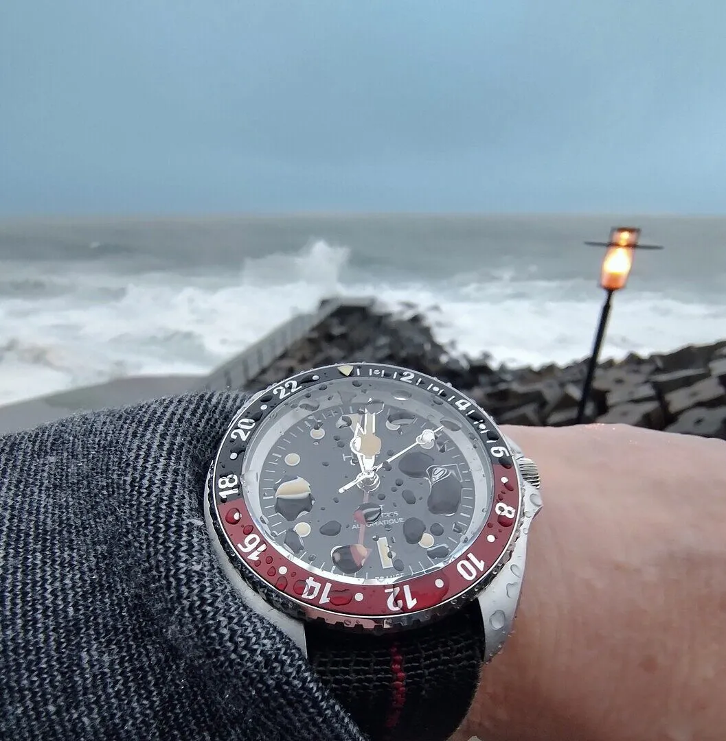 H.G.P. Diver 200M GMT Automatic orologio Coke gomma nera