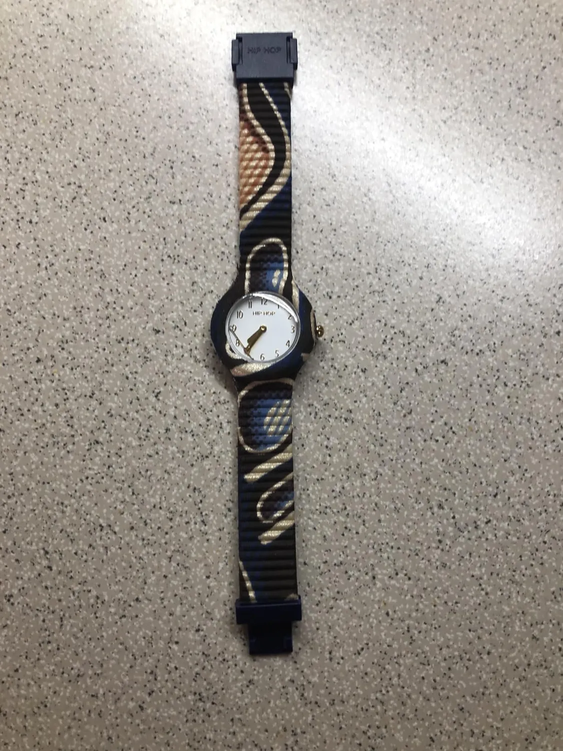Hip Hop Wax Block orologio donna tessuto giallo lilla