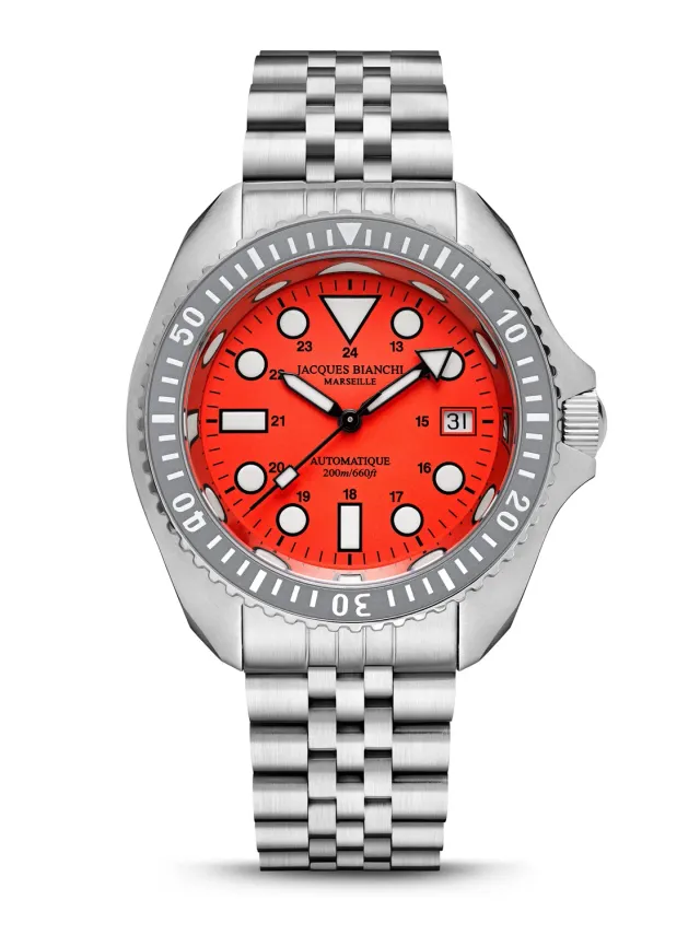 Jacques Bianchi JB200 Aquastrike orologio da polso arancione 42mm