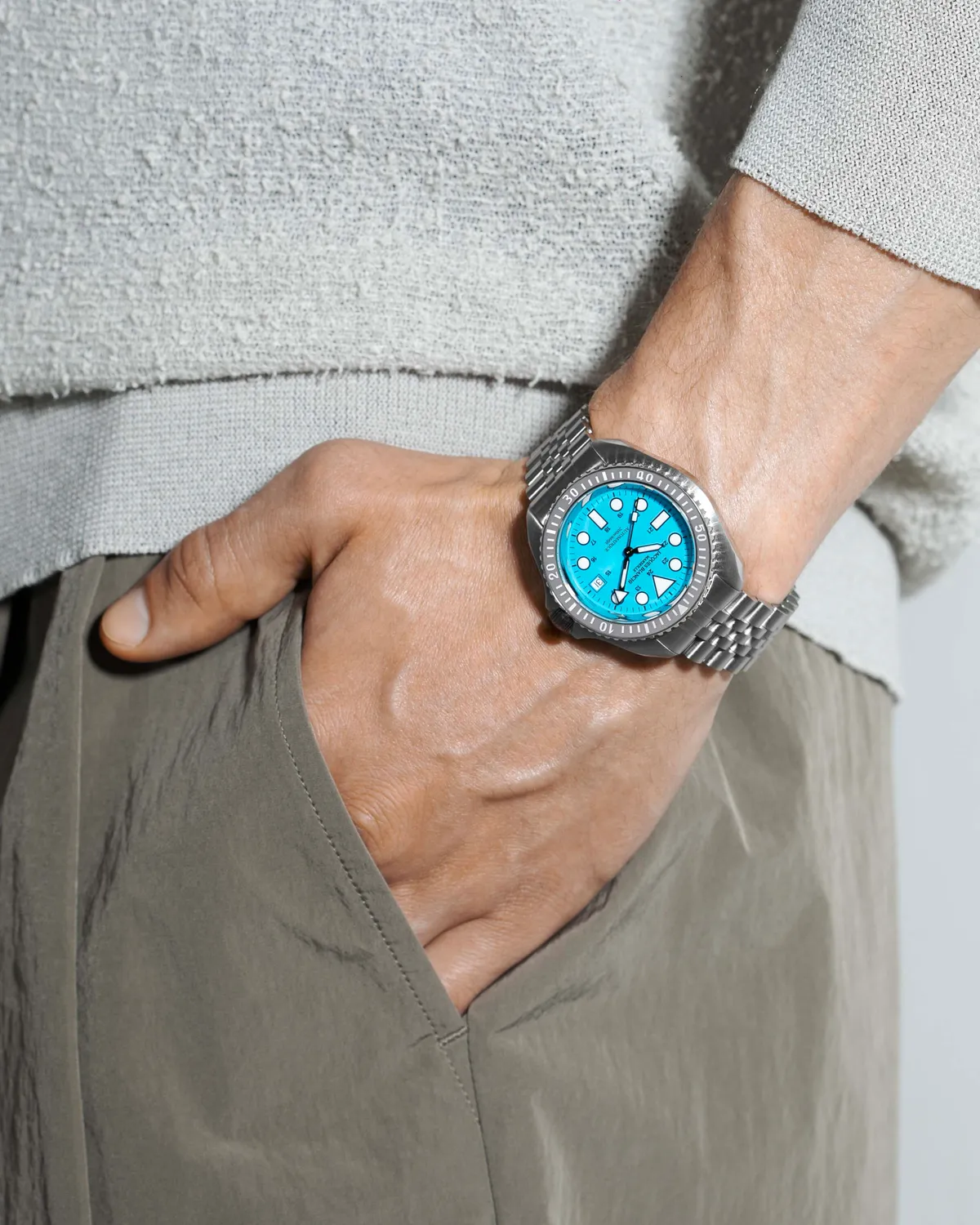 Jacques Bianchi JB200 bracciale acciaio Jubilee 20mm spazzolato