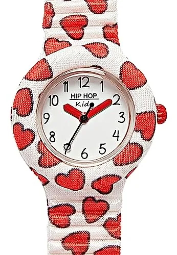Hip Hop Happy Love orologio bambina silicone bianco cuoricini