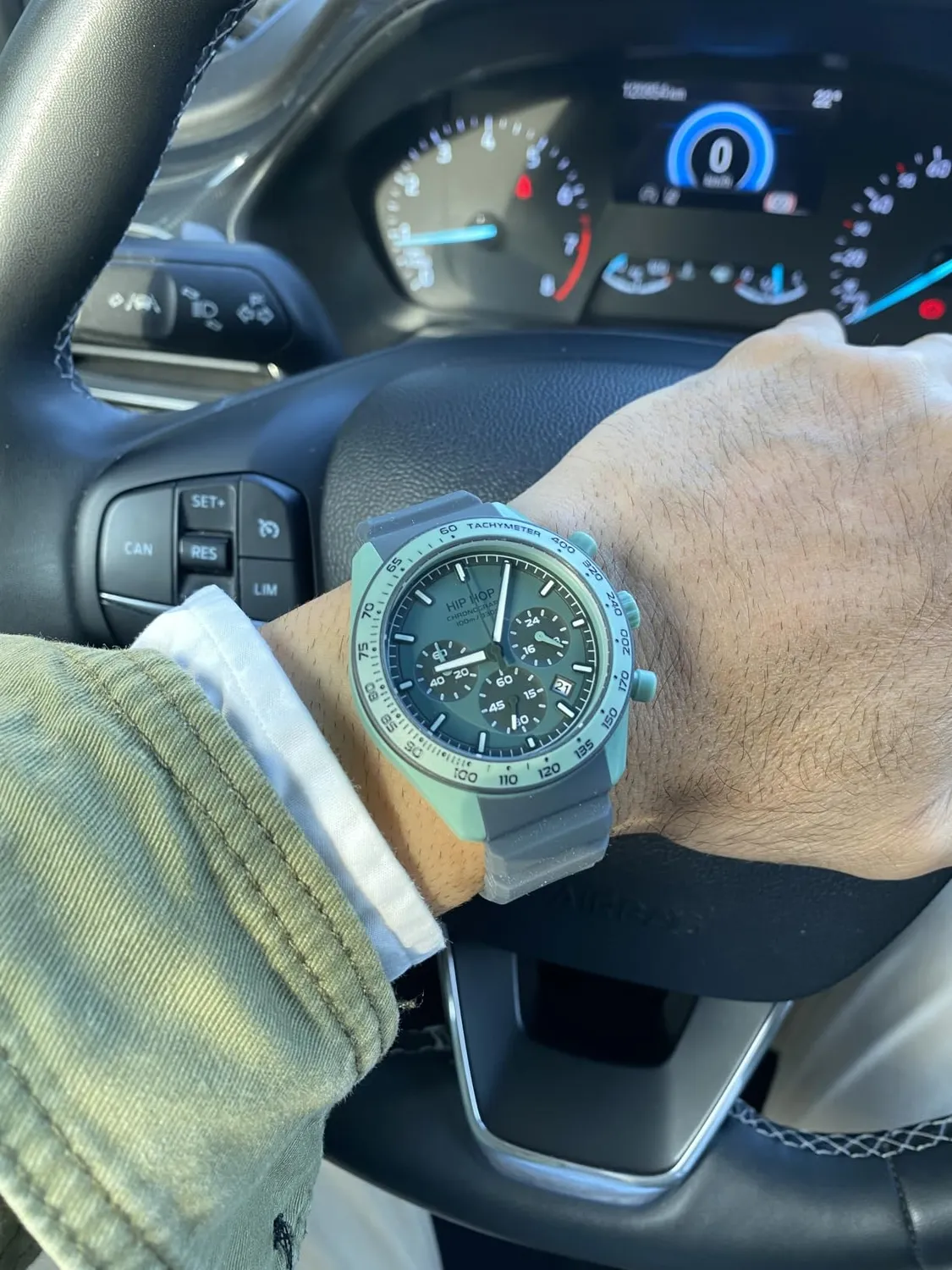 Hip Hop X Man HWU1346 orologio uomo cronografo verde