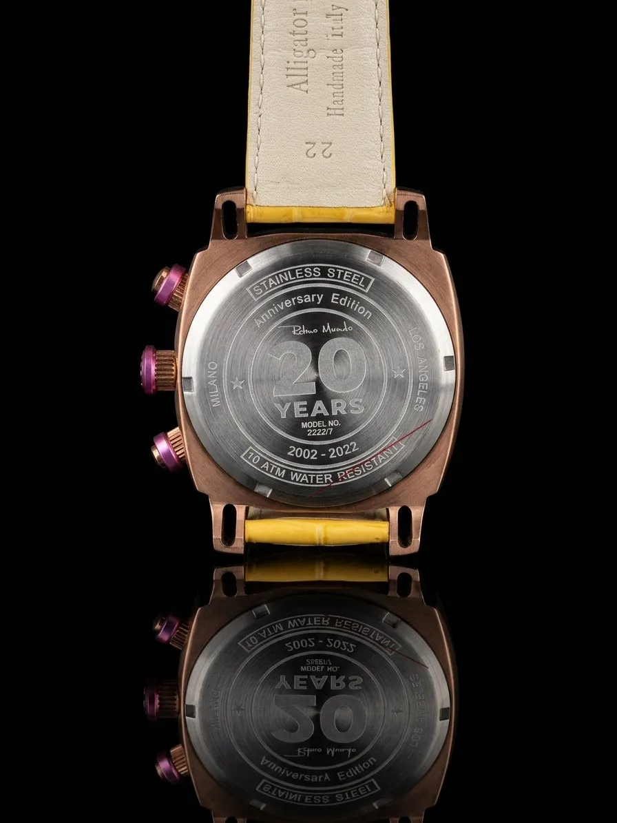 Ritmo Mundo Racer Art Deco orologio oro rosa 44mm