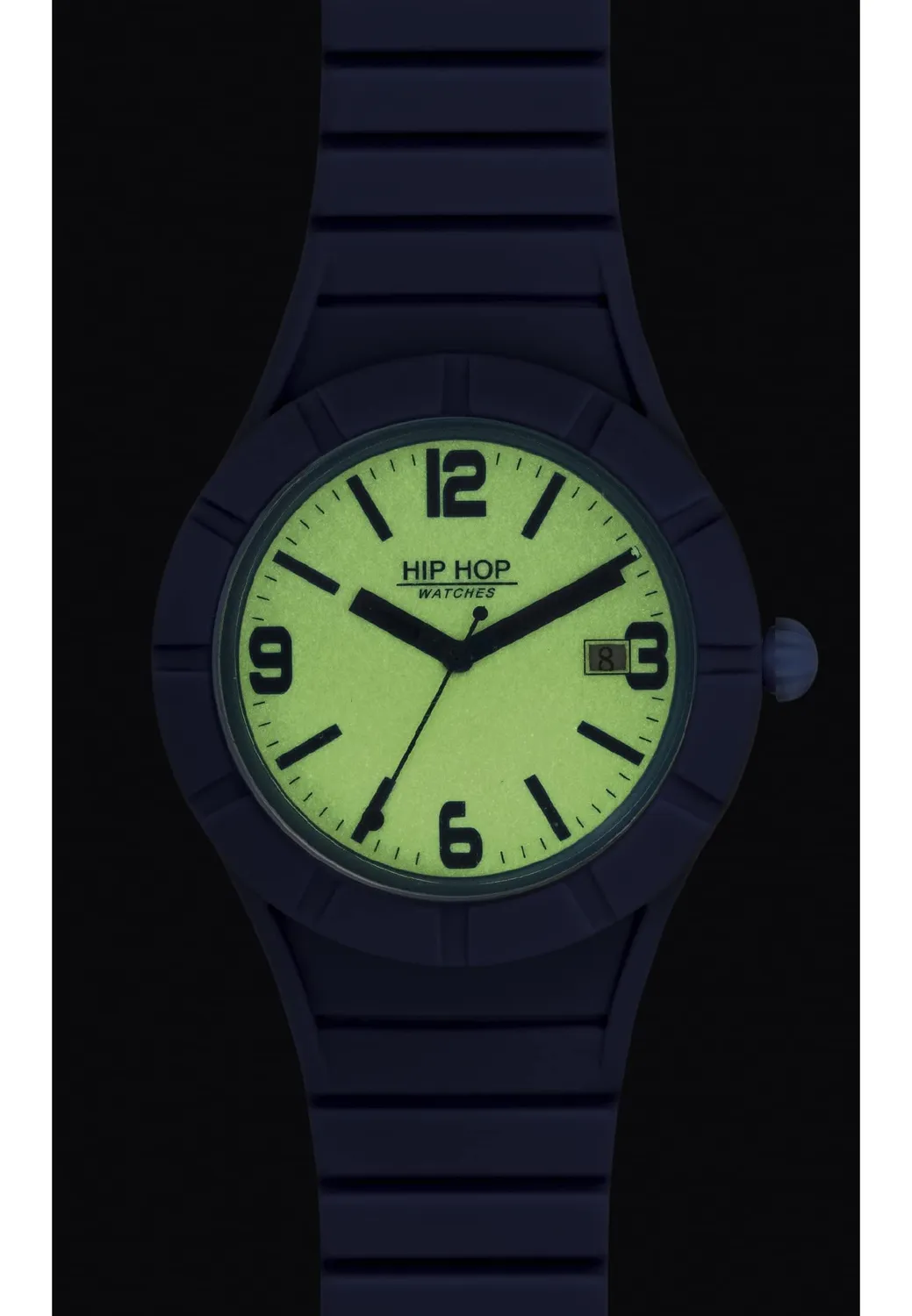 Hip Hop X Man Orologio Uomo Silicone Blu 42 mm
