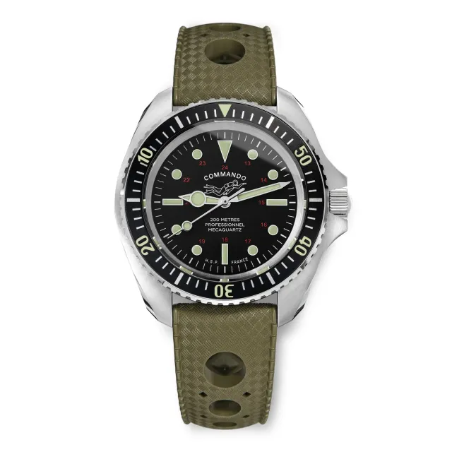 H.G.P. Diver 200M Commando orologio diver gomma verde