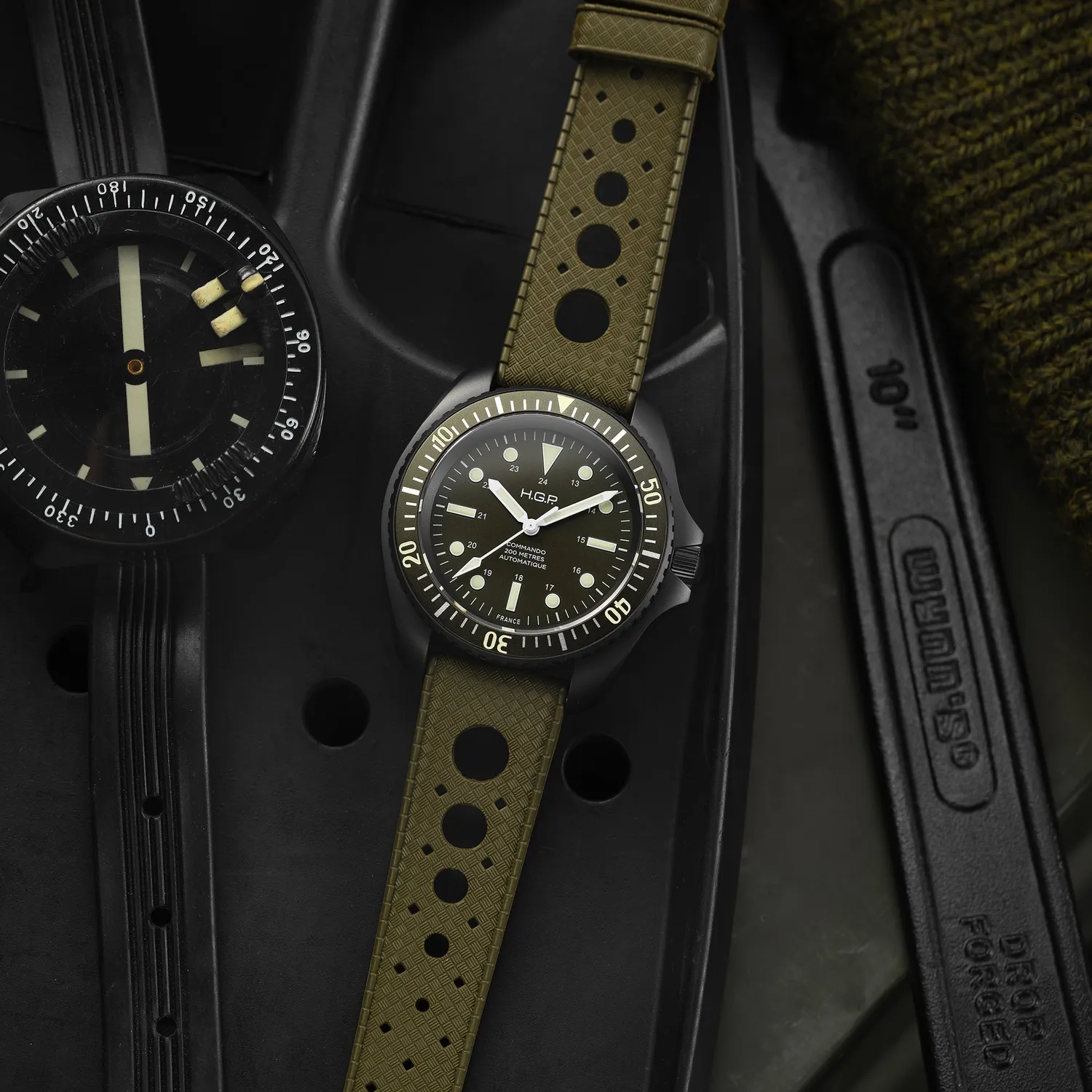 H.G.P. Diver Commando orologio automatico verde PVD