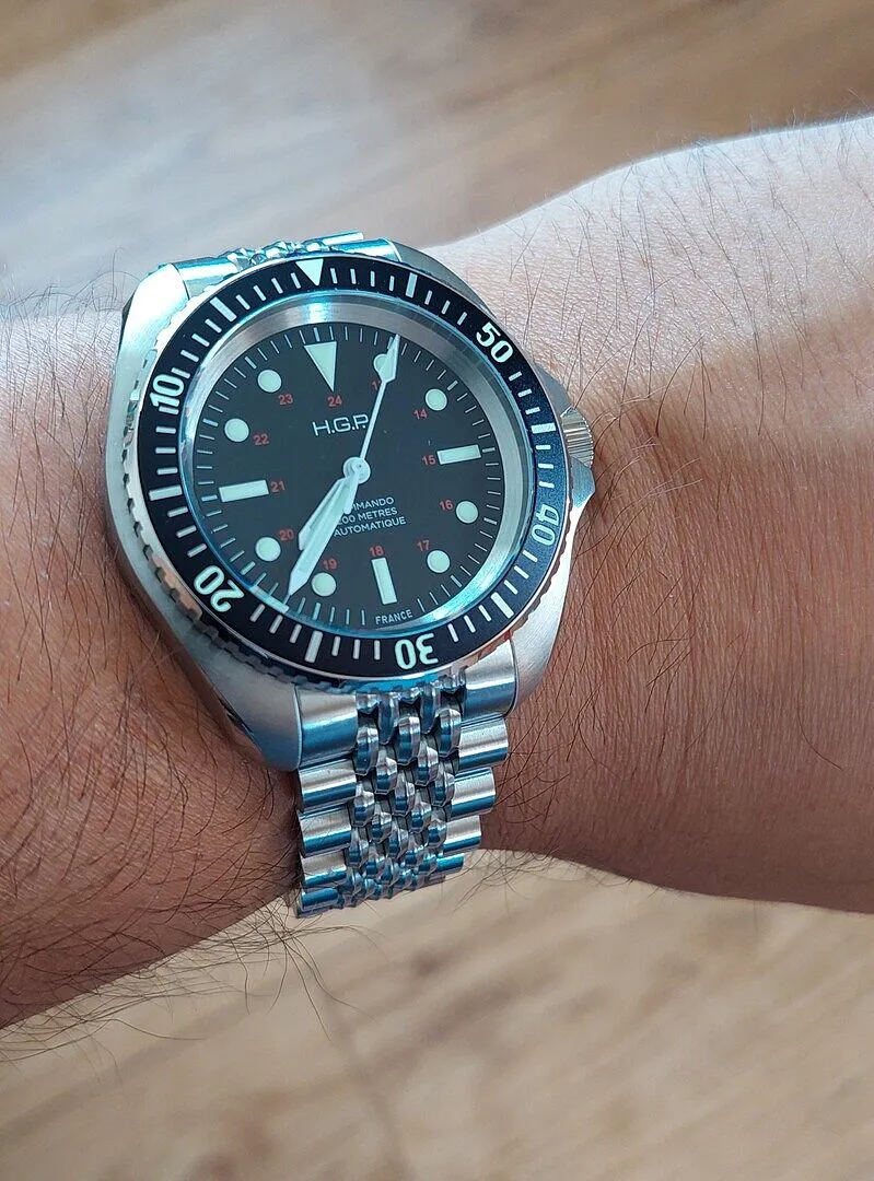 H.G.P. Diver 200M Automatic blu orologio subacqueo gomma blu