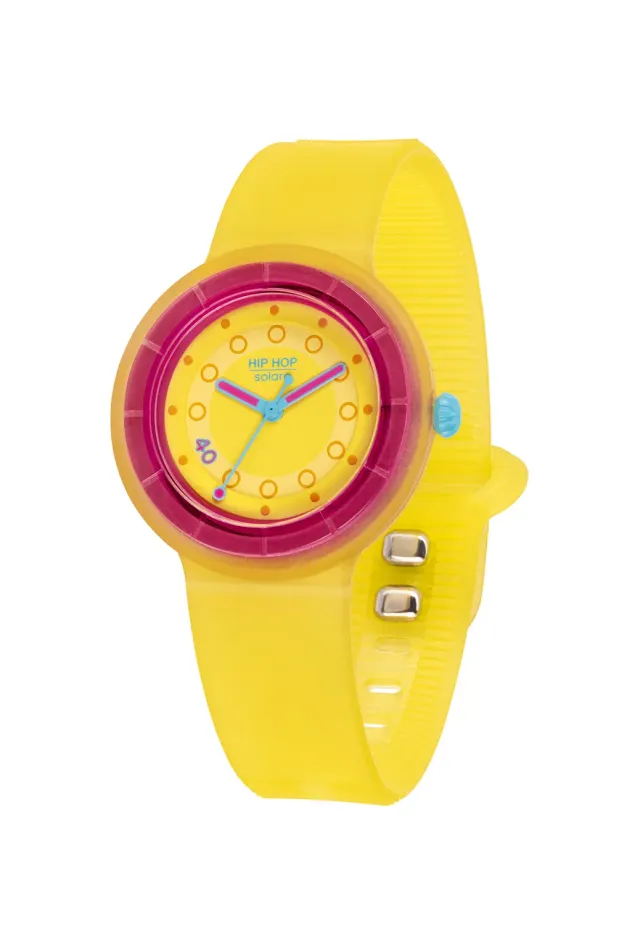 Hip Hop Hero.Dot Solar orologio donna giallo 34mm