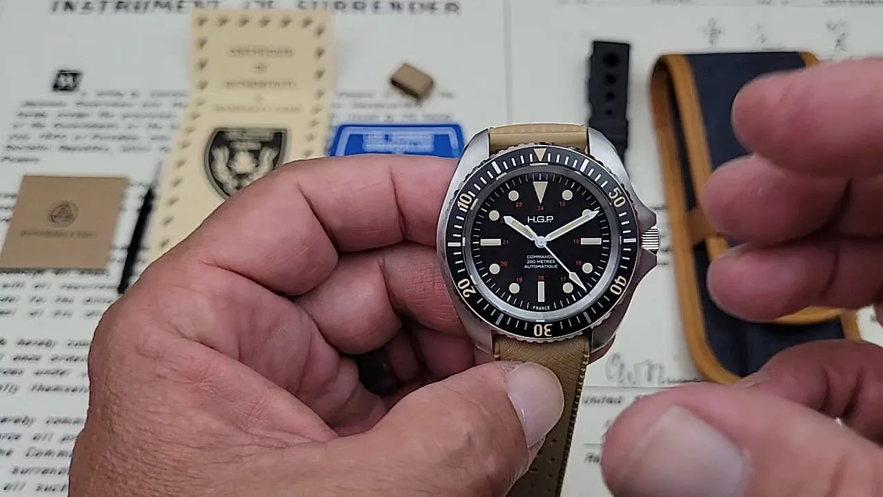 H.G.P. Diver 200M Automatic Commando Orologio Automatico Gomma