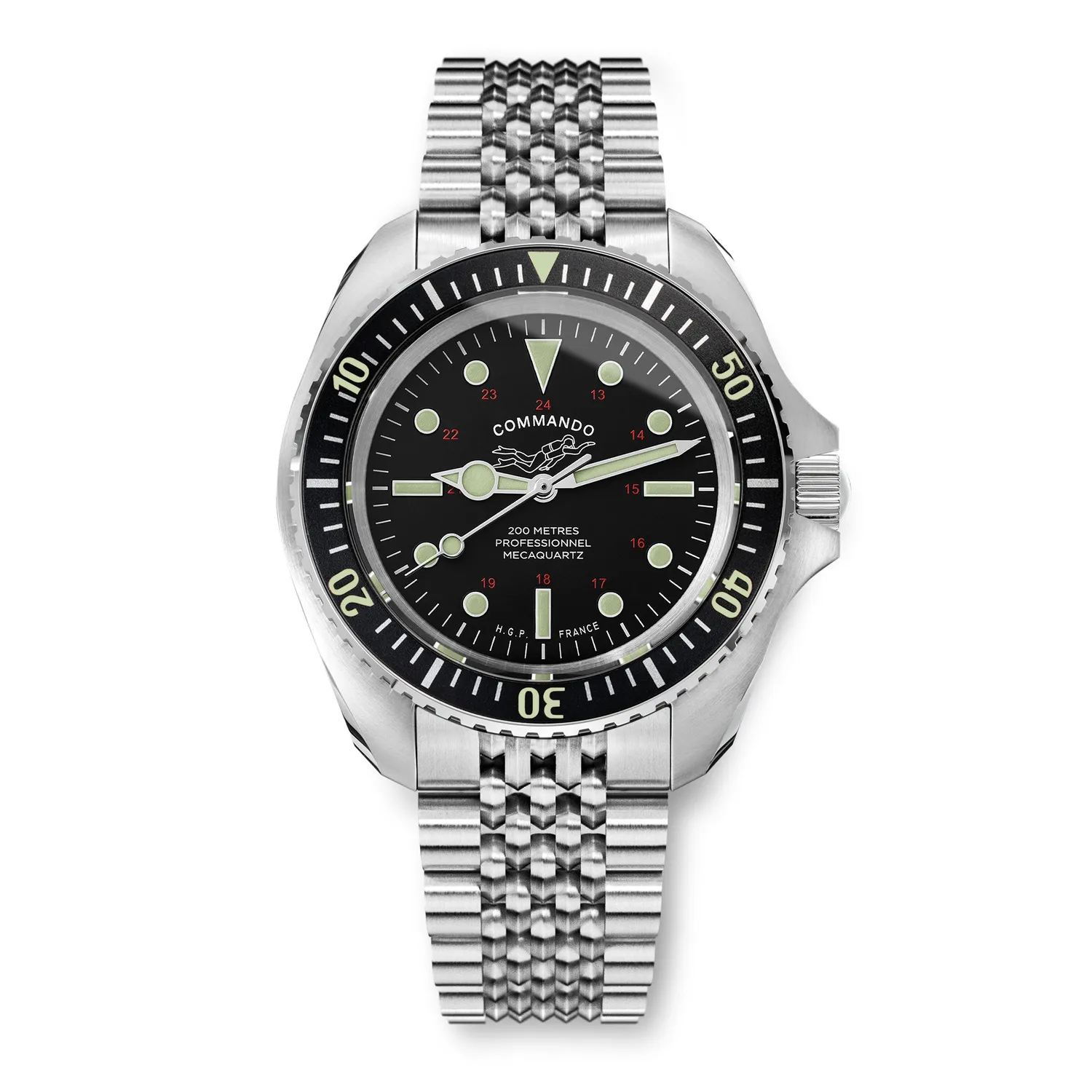 H.G.P. Diver 200M Commando orologio diver gomma verde