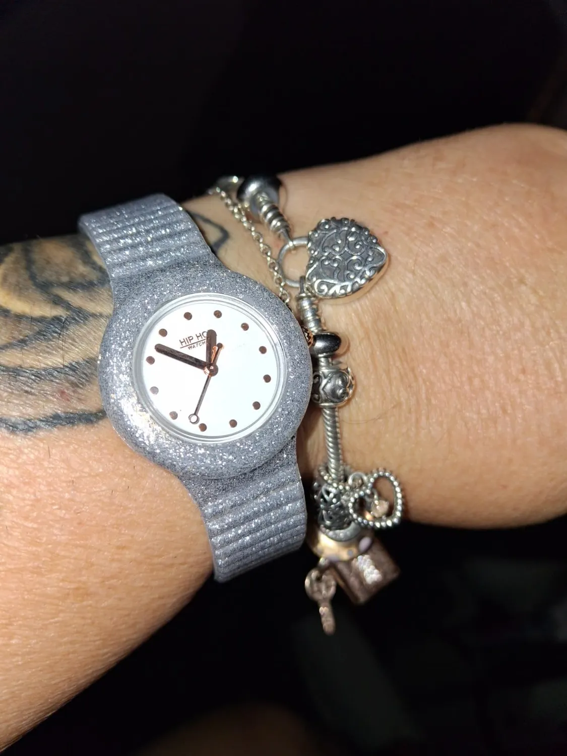 Hip Hop Sparkling Mania orologio donna glitter rose gold