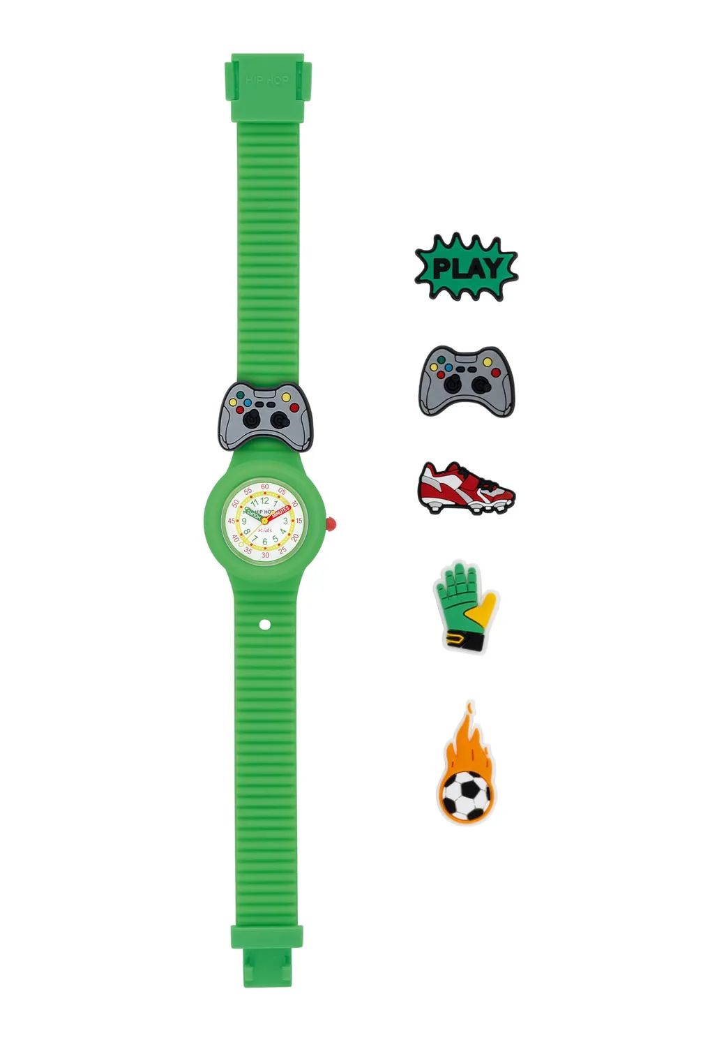 Hip Hop Pintastic HWU1318 orologio bambini verde silicone