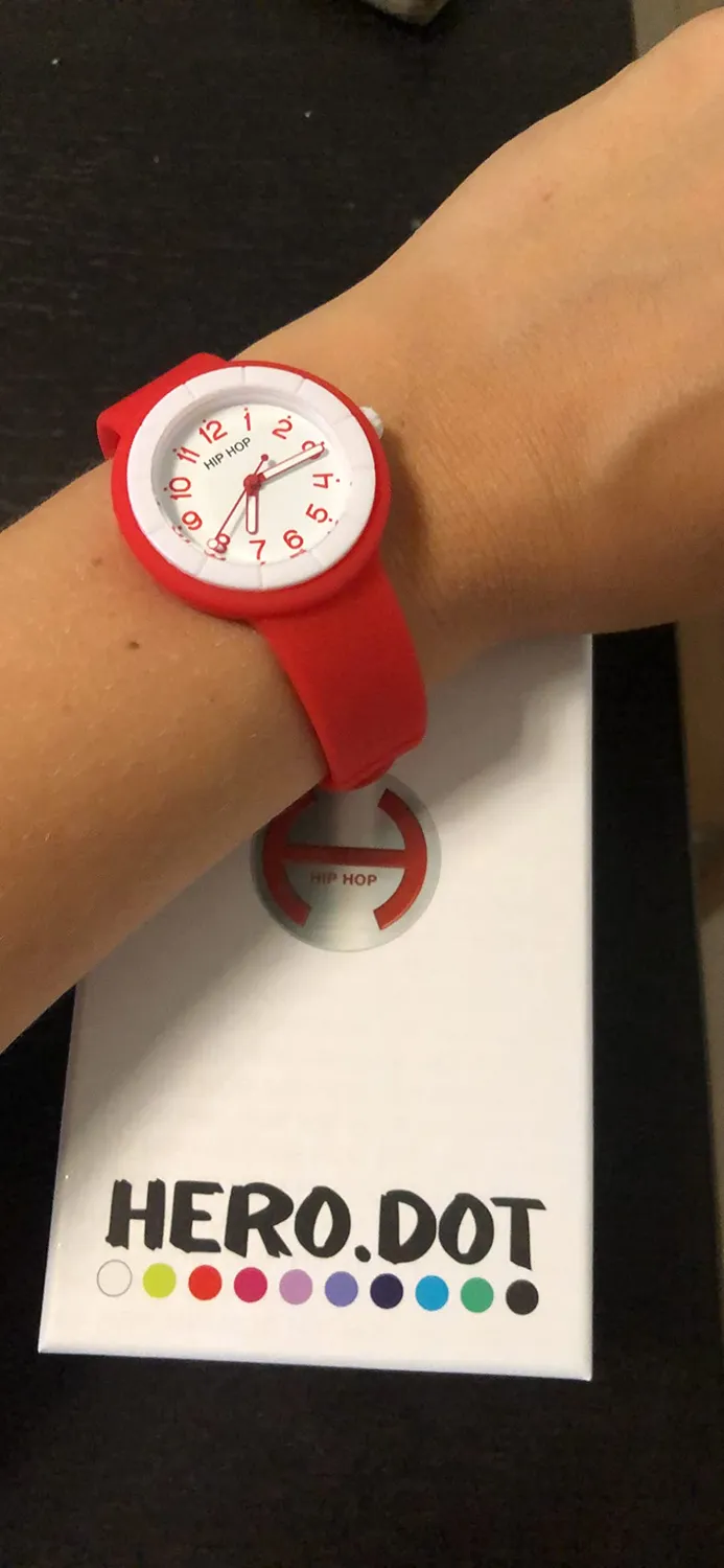Hip Hop Hero.Dot orologio donna silicone bianco verde 34 mm
