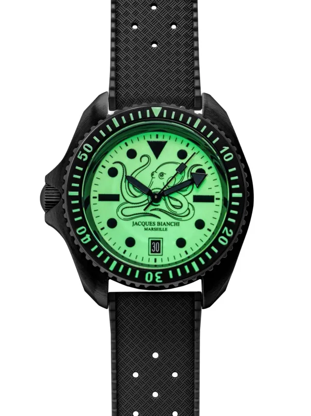 Jacques Bianchi JB200 Night Diver orologio full lume nero 250 pezzi