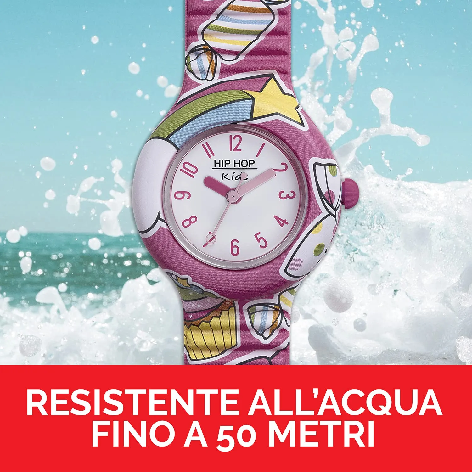 Hip Hop Kids Fun orologio bambina candy silicone rosa